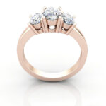 Oval Cut Trilogy Diamond Ring RT13 Rose Gold TF Oval Cut Trilogy Diamond Ring RT13 Rose Gold TF