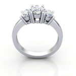 Oval Cut Trilogy Diamond Ring RT13 White Gold TF Oval Cut Trilogy Diamond Ring RT13 White Gold TF