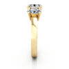 Oval Cut Trilogy Diamond Ring RT13 Yellow Gold SV