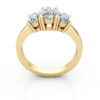 Oval Cut Trilogy Diamond Ring RT13 Yellow Gold TF
