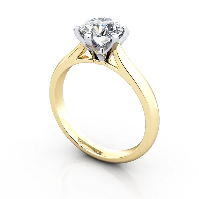 Diamond Ring RS21 Yellow Gold 3D