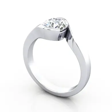 Diamond Ring RS24 Platinum 3D