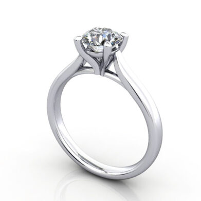 Thumb Diamond Ring RS41 Platinum 3D