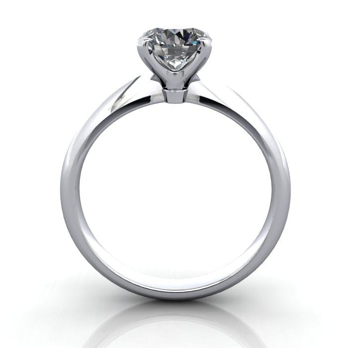 Diamond Engagement Ring, Round Brilliant Diamond, RS22, Platinum, TF