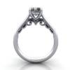 Solitaire Diamond Ring, RS35. Platinum, Cushion, TF Solitaire Diamond Ring, RS35. Platinum, Cushion, TF