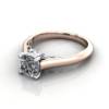 Solitaire Diamond Ring, RS35. Rose Gold, Cushion, LF Solitaire Diamond Ring, RS35. Rose Gold, Cushion, LF