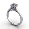 Solitaire Diamond Ring, RS35. Platinum, Cushion, 3D Solitaire Diamond Ring, RS35. Platinum, Cushion, 3D