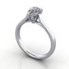 Pear Diamond Ring, RS41, white gold, 3D