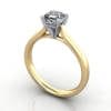 Asscher Diamond Ring,RS41, Yellow Gold, 3D