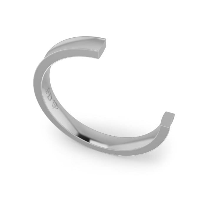 Ladies-Wedding-Ring-White-Gold-Concave-3mm-CROSS SECTION