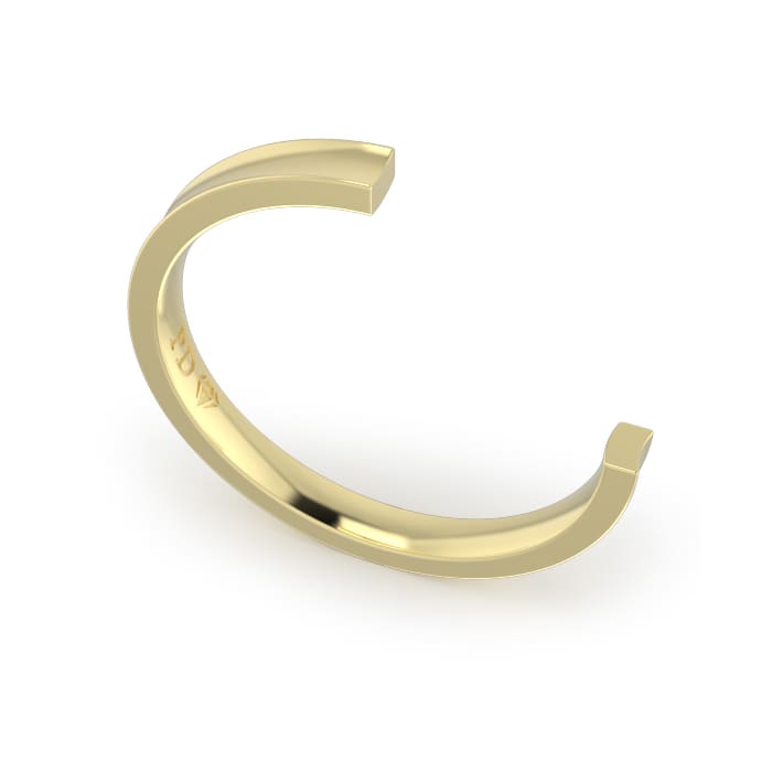 Ladies-Wedding-Ring-Yellow-Gold-Concave-2.50mm-CROSS SECTION