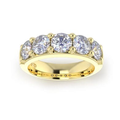 Ladies-Wedding-YG-Diamond-Ring-Pin-Pave-5mm