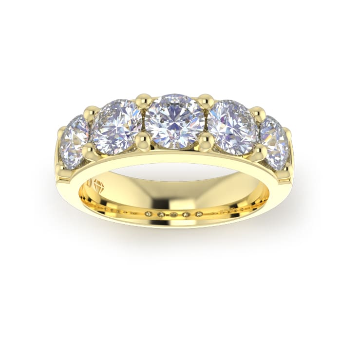 Ladies-Wedding-YG-Diamond-Ring-Pin-Pave-5mm