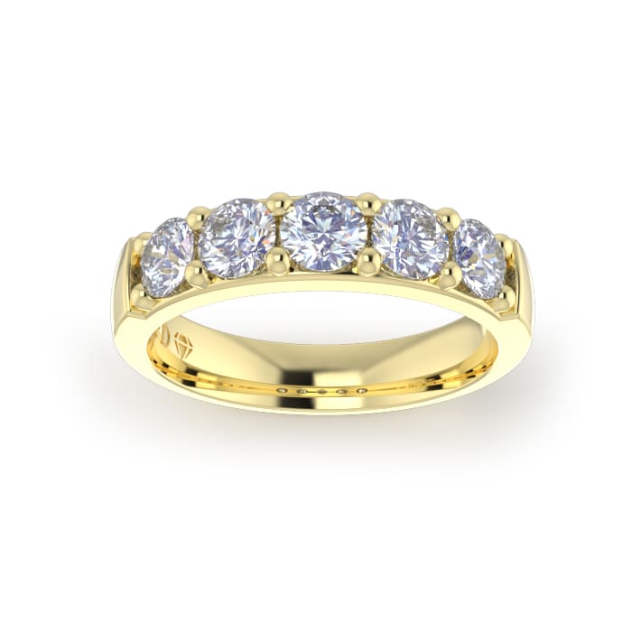 Ladies-Wedding-YG-Diamond-Ring-Pin-Pave-4mm