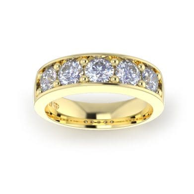 Ladies-Wedding-YG-Diamond-Ring-Pave-5mm