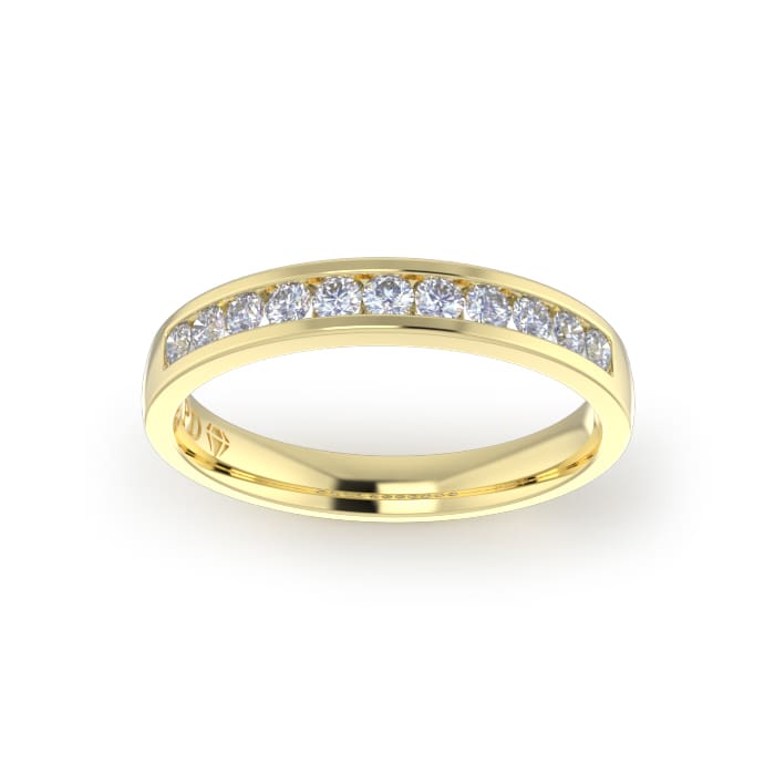 Ladies-Wedding-YG-Diamond-Ring-Channel-3mm