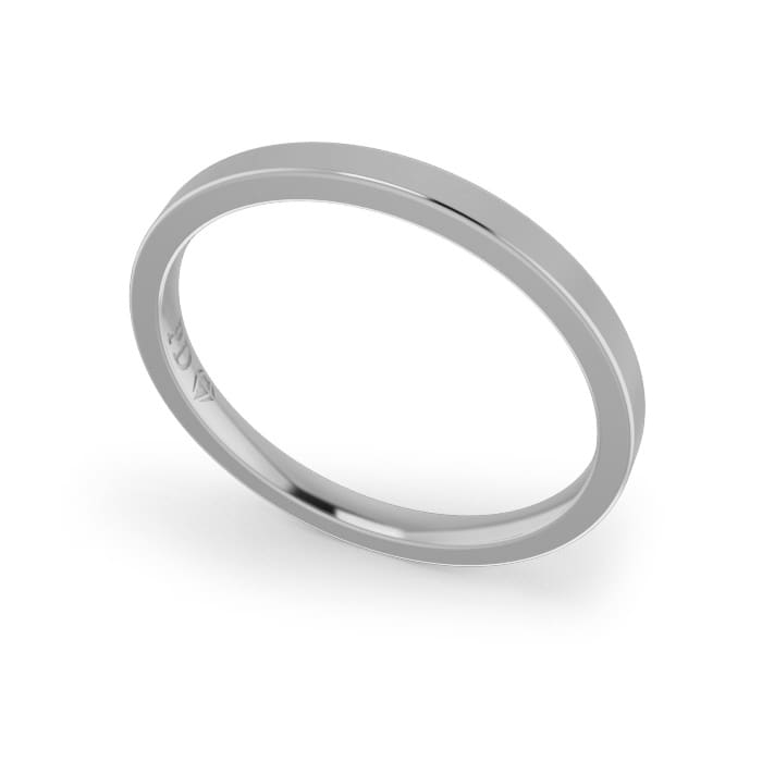 Ladies-Wedding-Ring-Platinum-Flat-2.00mm