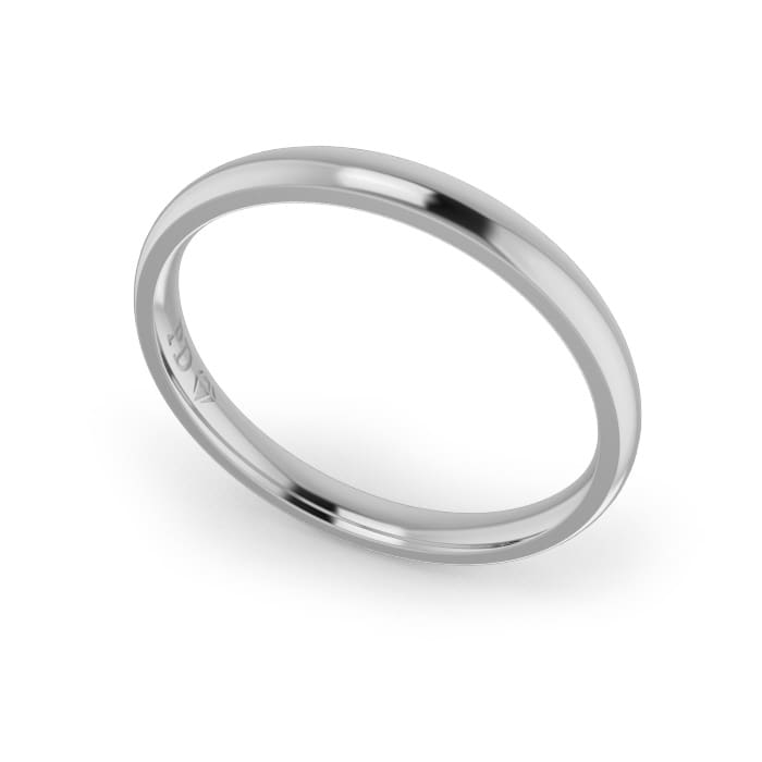 Ladies-Wedding-ring-White-Gold-Quater-Round-2.5mm Ladies-Wedding-ring-White-Gold-Quater-Round-2.5mm
