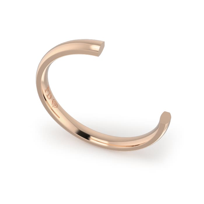 Ladies-Wedding-ring-Rose-Gold-Quarter-Round-2.5mm-CROSS SECTION Ladies-Wedding-ring-Rose-Gold-Quarter-Round-2.5mm-CROSS SECTION