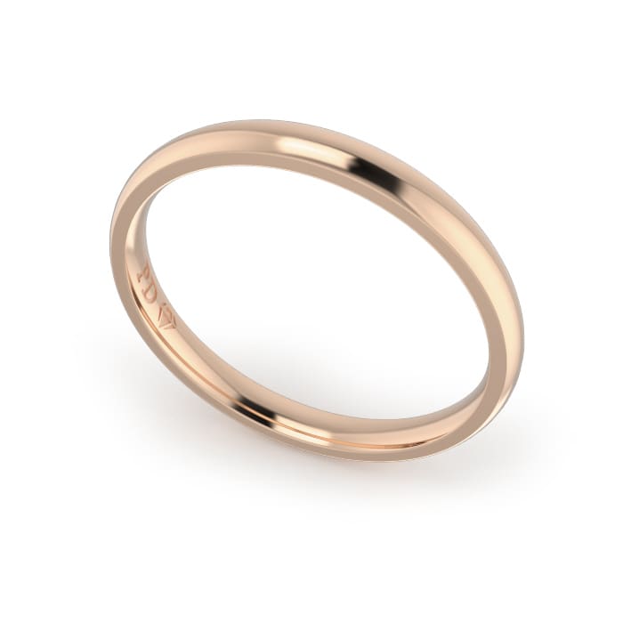 Ladies-Wedding-ring-Rose-Gold-Quarter-Round-2.5mm Ladies-Wedding-ring-Rose-Gold-Quarter-Round-2.5mm