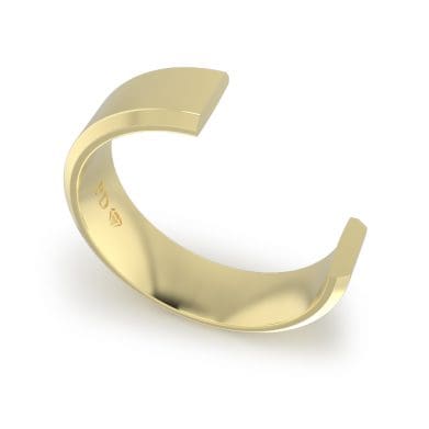 Ladies-Wedding-Ring-Yellow-Gold-Bevelled-6mm-Cross-Section
