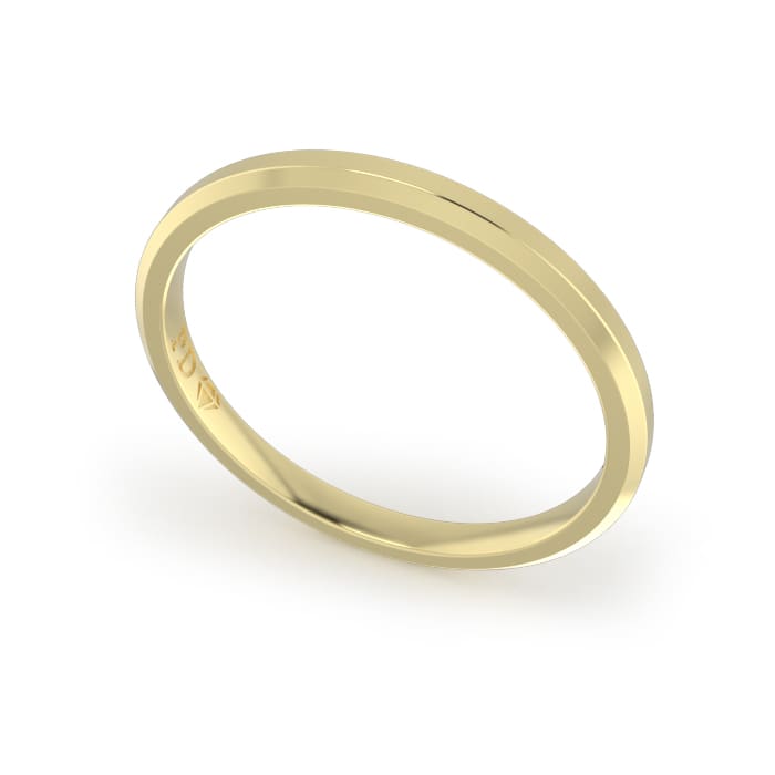 Ladies-Wedding-Ring-Yellow-Gold-Bevelled-2.00mm