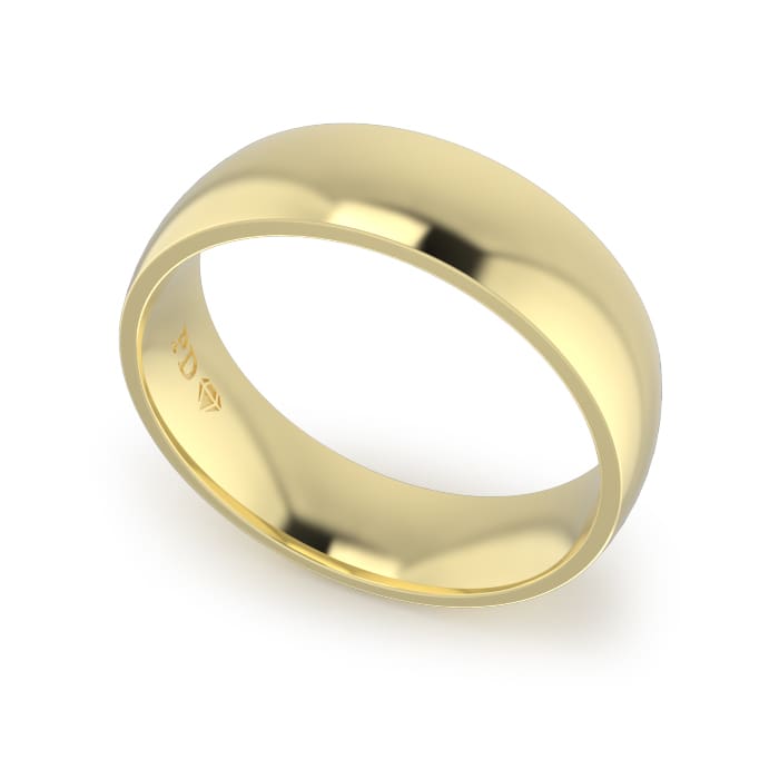 Ladies-Wedding-ring-Yellow-Gold-Quater-Round-6mm Ladies-Wedding-ring-Yellow-Gold-Quater-Round-6mm
