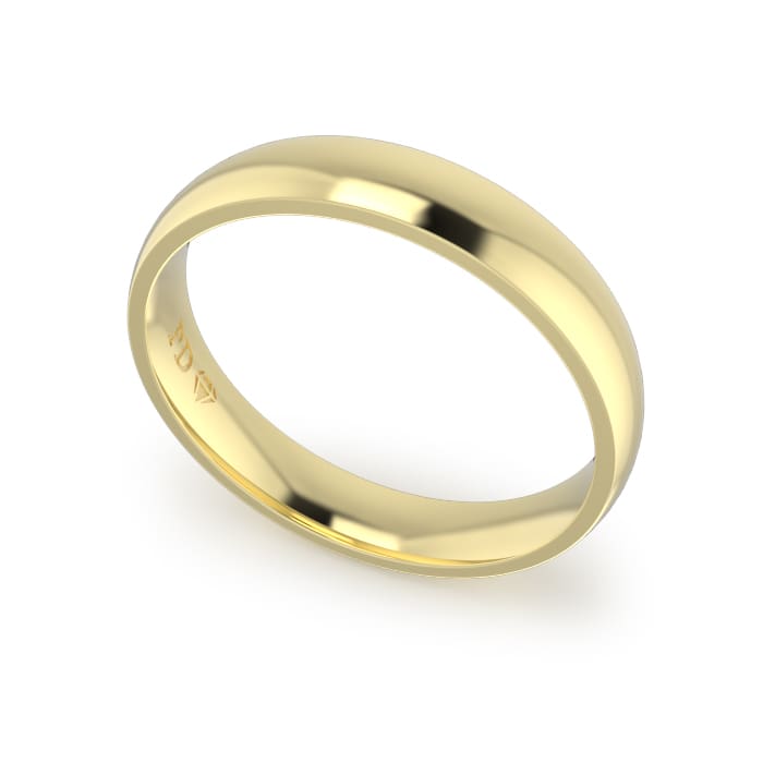 Ladies-Wedding-ring-Yellow-Gold-Quater-Round-4mm Ladies-Wedding-ring-Yellow-Gold-Quater-Round-4mm