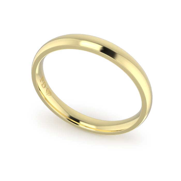 Ladies-Wedding-ring-Yellow-Gold-Quater-Round-3mm Ladies-Wedding-ring-Yellow-Gold-Quater-Round-3mm
