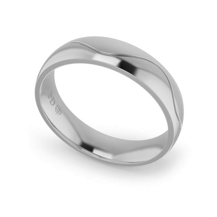 Gents-Wedding-Ring-White-Gold-Wave-5mm Gents-Wedding-Ring-White-Gold-Wave-5mm