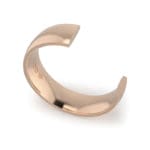 Gents-Wedding-ring-Rose-Gold-Quater-Round-6mm-CROSS SECTION
