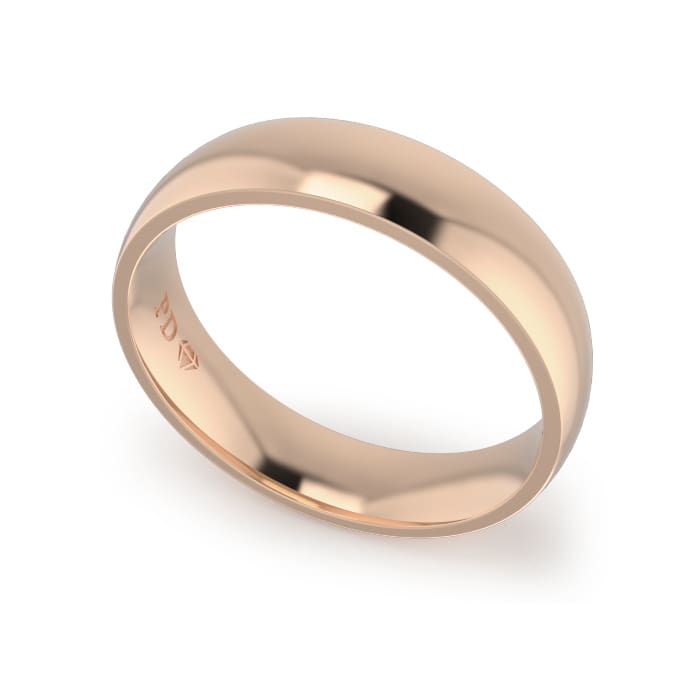 Gents-Wedding-ring-Rose-Gold-Quater-Round-5mm