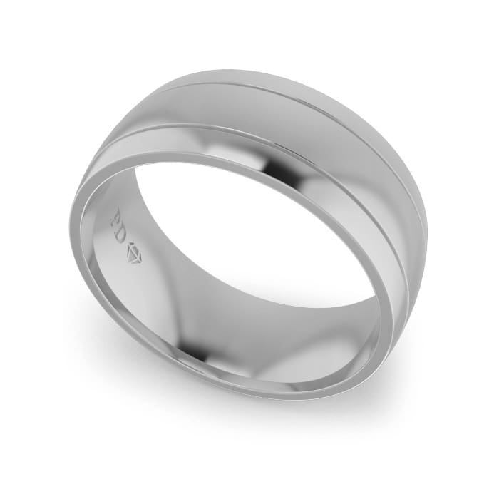 Gents-Wedding-ring-White-Gold-Double-Groove-8mm