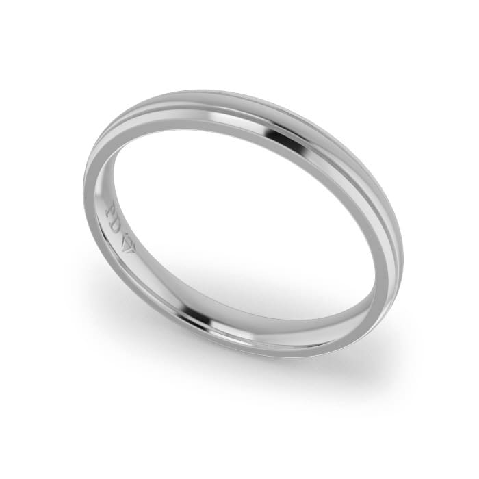Gents-Wedding-ring-White-Gold-Double-Groove-3mm