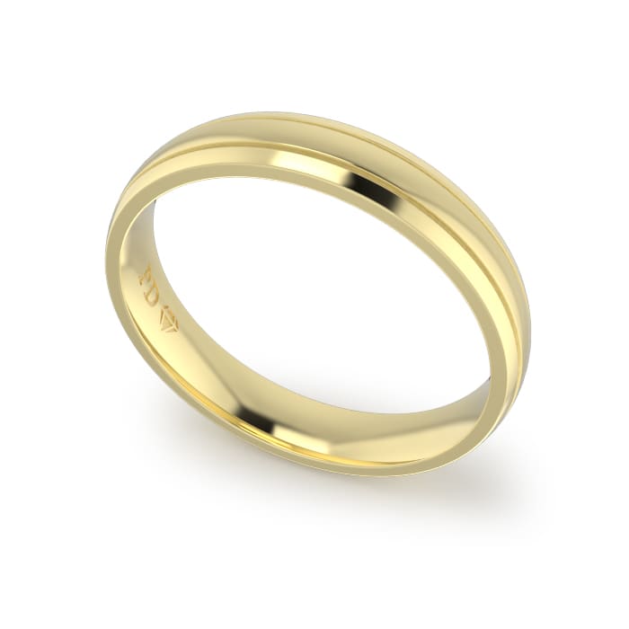 Gents-Wedding-ring-Yellow-Gold-Double-Groove-4mm