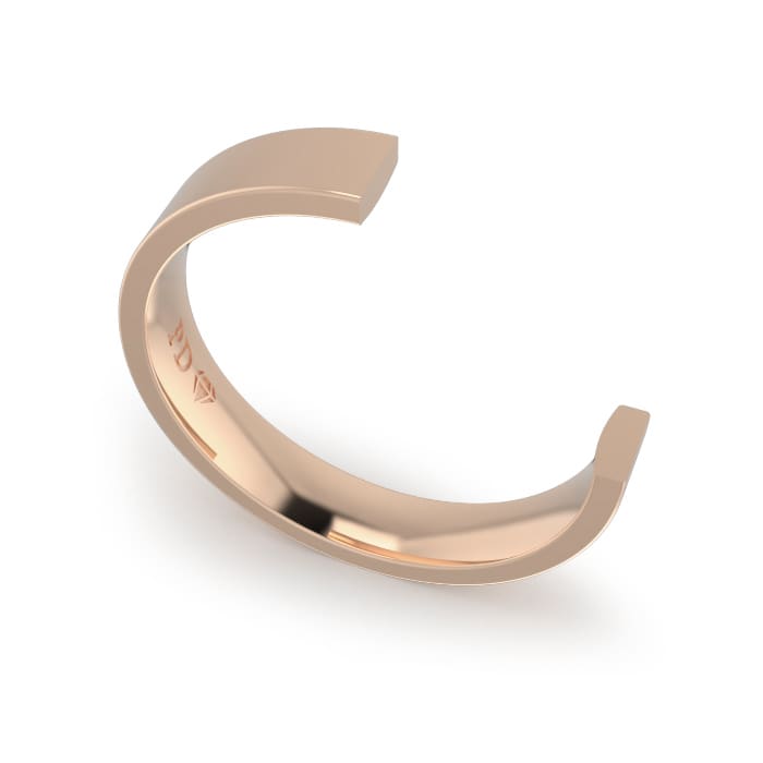 Gents-Wedding-Ring-Rose-Gold-Flat-4mm-CROSS-SECTION Gents-Wedding-Ring-Rose-Gold-Flat-4mm-CROSS-SECTION
