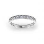 Video White Gold 2.5mm Pave wedding ring