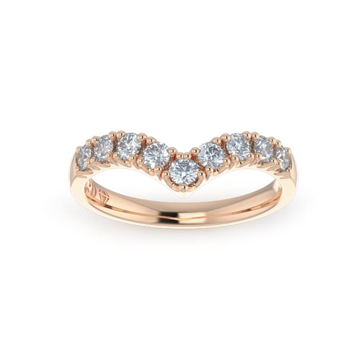 Ladies-Wedding-Diamond-Ring-Pointed-RG-Scallop Pave-2.5mm Ladies-Wedding-Diamond-Ring-Pointed-RG-Scallop Pave-2.5mm