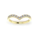 Ladies-Wedding-Diamond-Ring-Pointed-YG-Scallop Pave-2mm