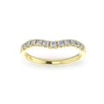 Ladies-Wedding-Diamond-Ring-YG-Curved-Scallop Pave-2mm