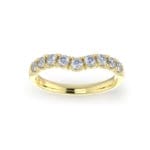 Ladies-Wedding-Diamond-Ring-YG-Curved-Scallop Pave-2.5mm