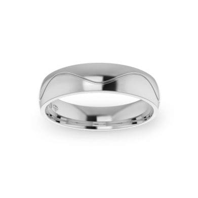 Gents-Wedding-Ring-White-Gold-Wave-5mm-Top