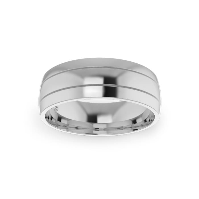 Gents-Wedding-ring-White-Gold-Double-Groove-7mm-Top