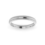 Gents-Wedding-ring-White-Gold-Double-Groove-3mm-Top