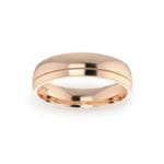 Gents-Wedding-Ring-Rose-Gold-Single-Groove-5mm-Top Gents-Wedding-Ring-Rose-Gold-Single-Groove-5mm-Top