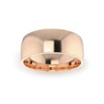 Gents-Wedding-ring-Rose-Gold-Quater-Round-8mm