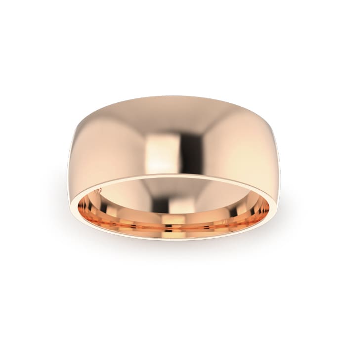 Gents-Wedding-ring-Rose-Gold-Quater-Round-8mm