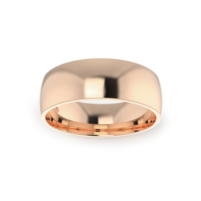 Gents-Wedding-ring-Rose-Gold-Quater-Round-7mm
