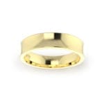 Gents-Wedding-Ring-Yellow-Gold-Concave-5mm-Top