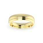 Gents-Wedding-Ring-Yellow-Gold-Single-Groove-5mm-Top